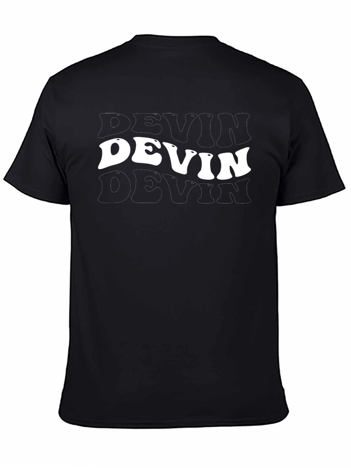Devin Graphic Print Black T-Shirt