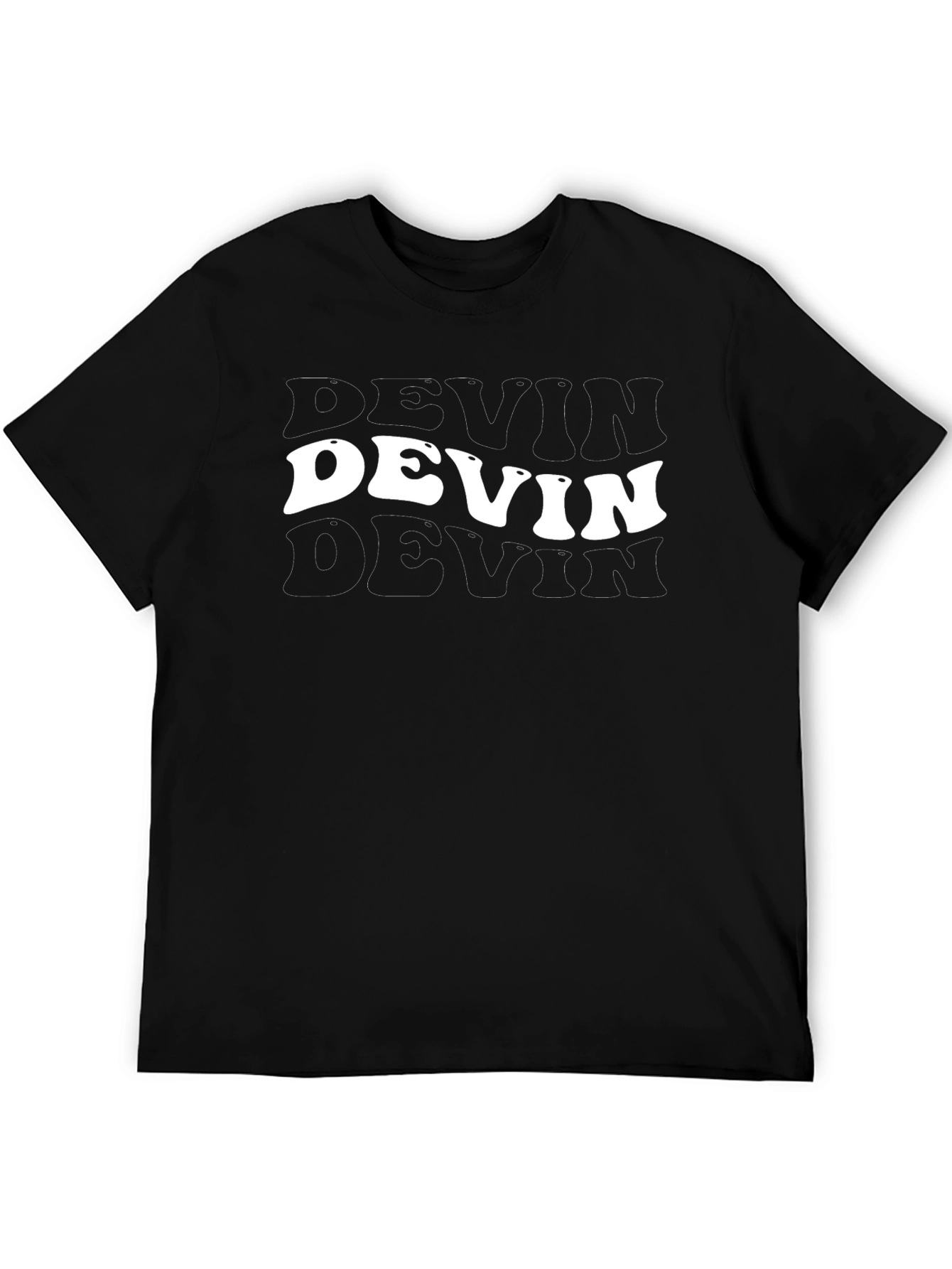 Devin Graphic Print Black T-Shirt