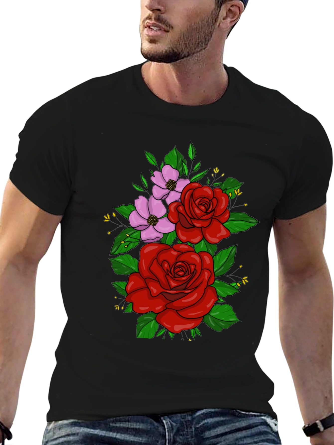 Floral T-Shirt: Roses and Blossoms Tee