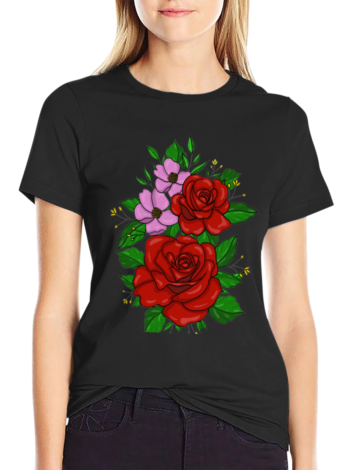 Floral T-Shirt: Roses and Blossoms Tee