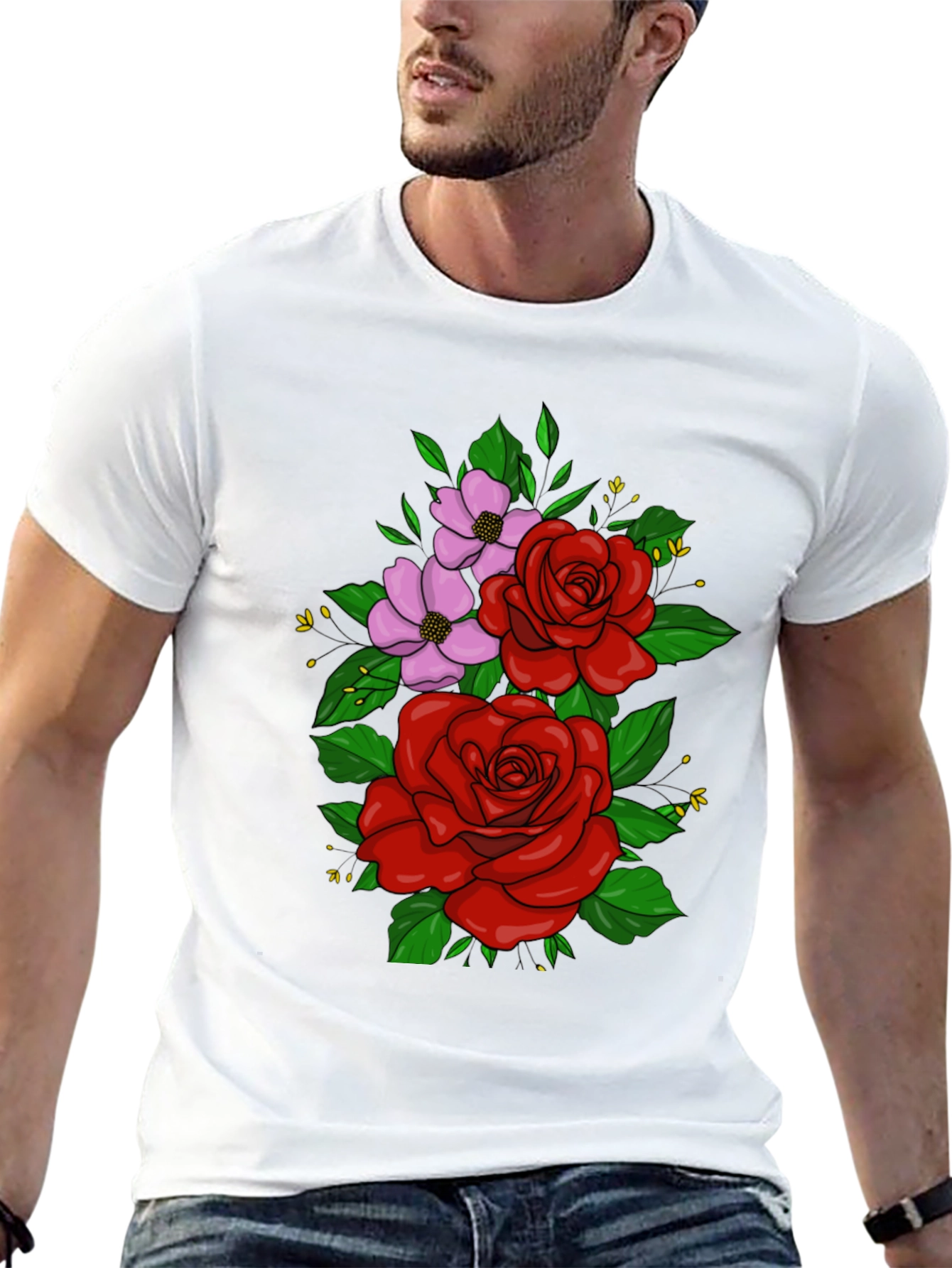 Floral T-Shirt: Roses and Blossoms Tee