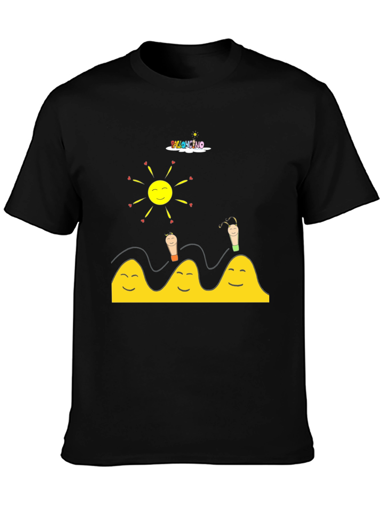 Happy Vibes Black T-Shirt