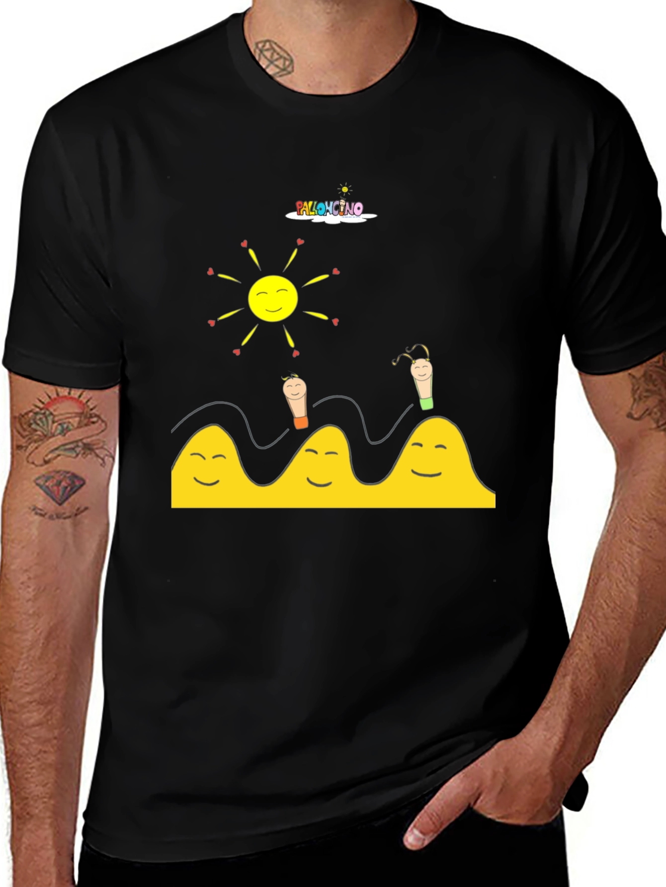 Happy Vibes Black T-Shirt