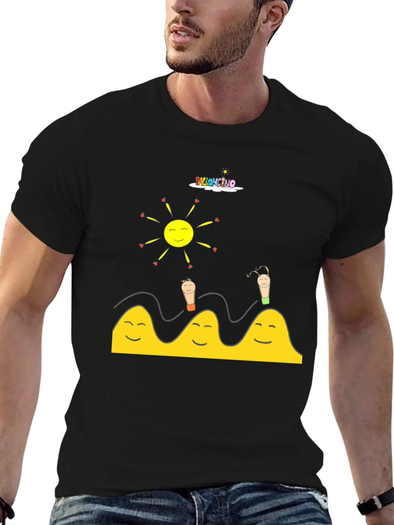 Happy Vibes Black T-Shirt