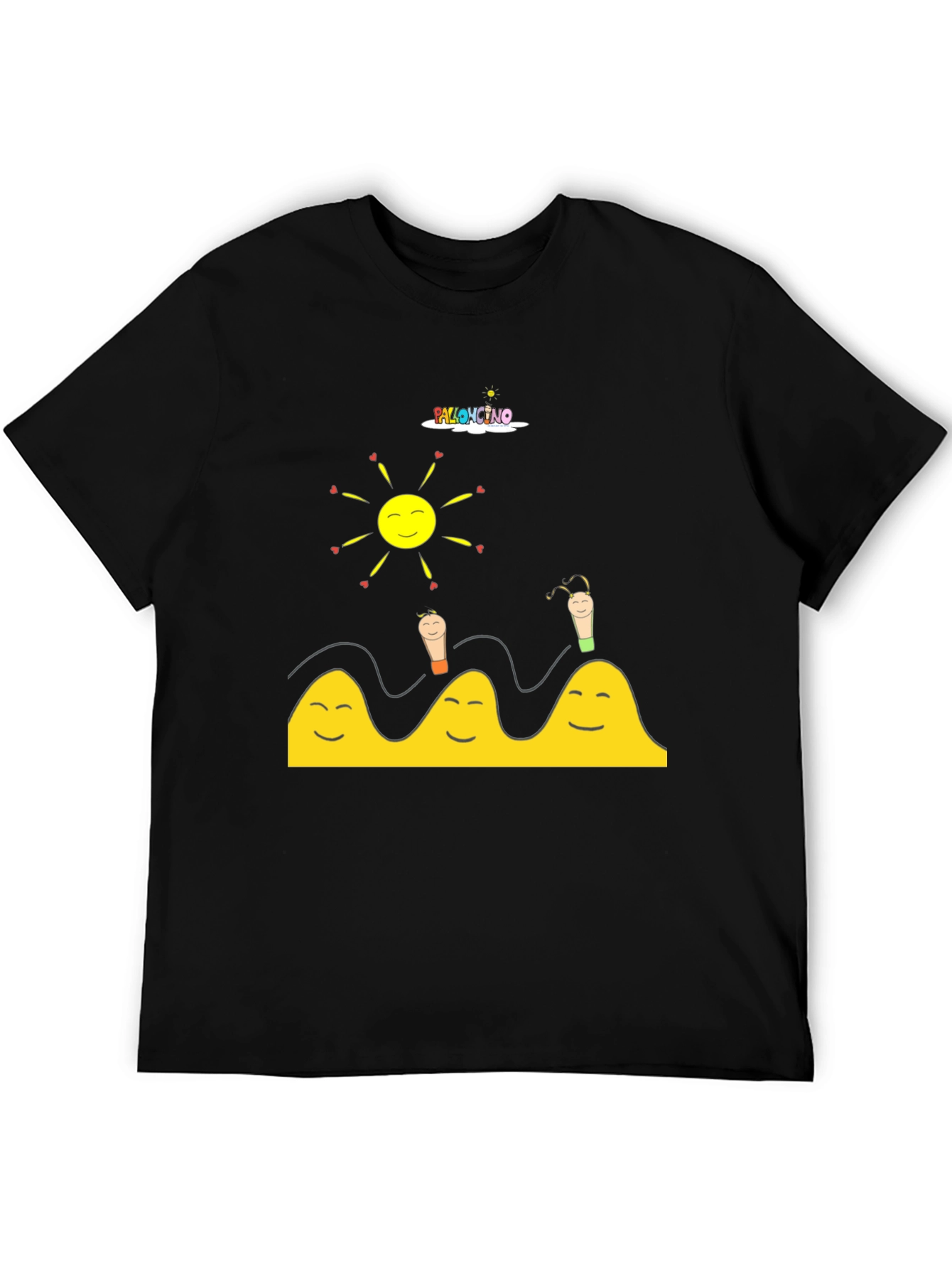 Happy Vibes Black T-Shirt