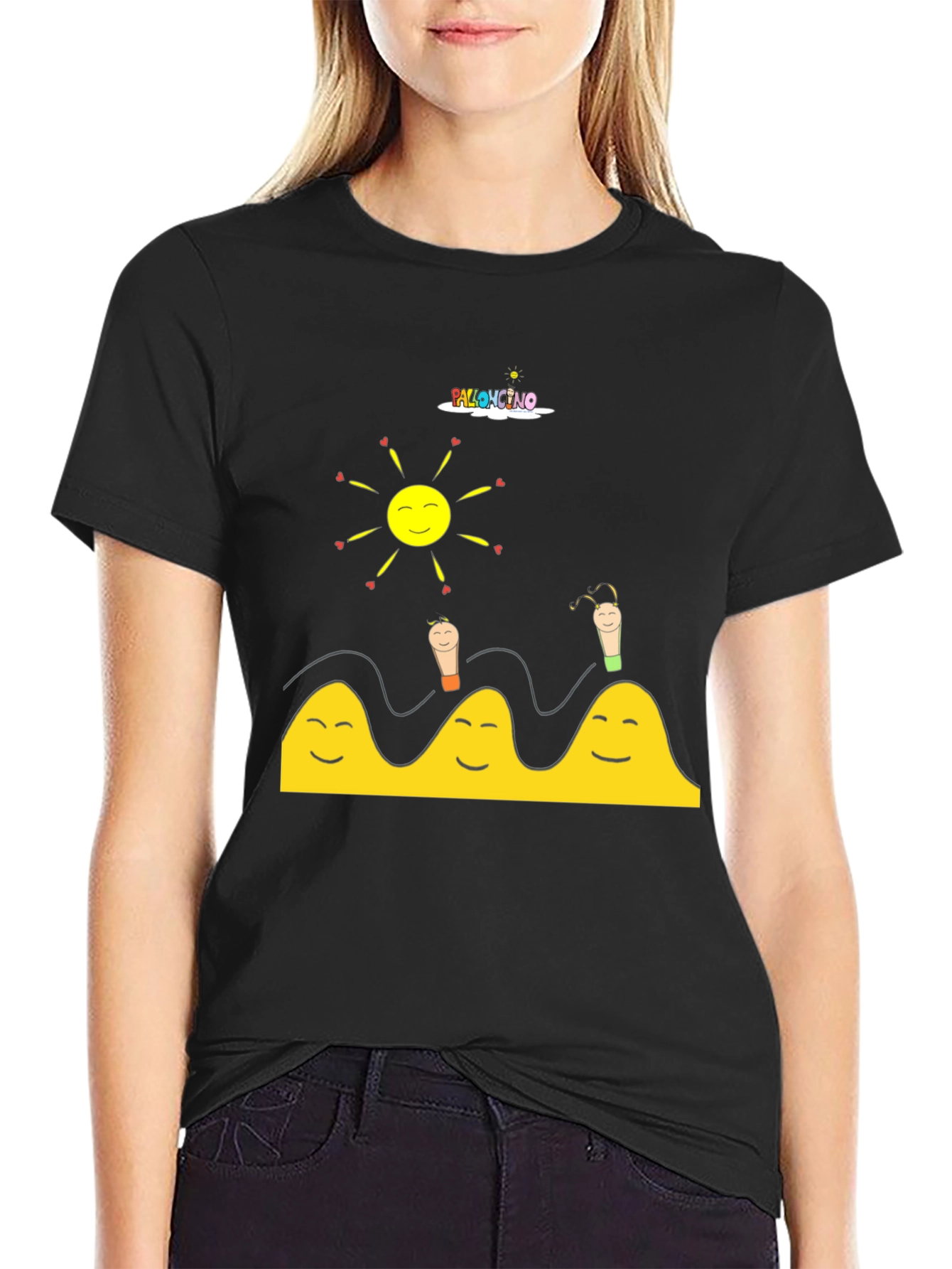 Happy Vibes Black T-Shirt