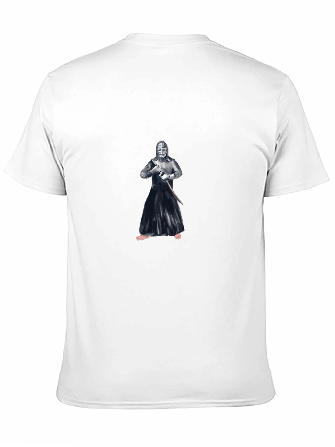Black T-Shirt with Kendo Fighter Design