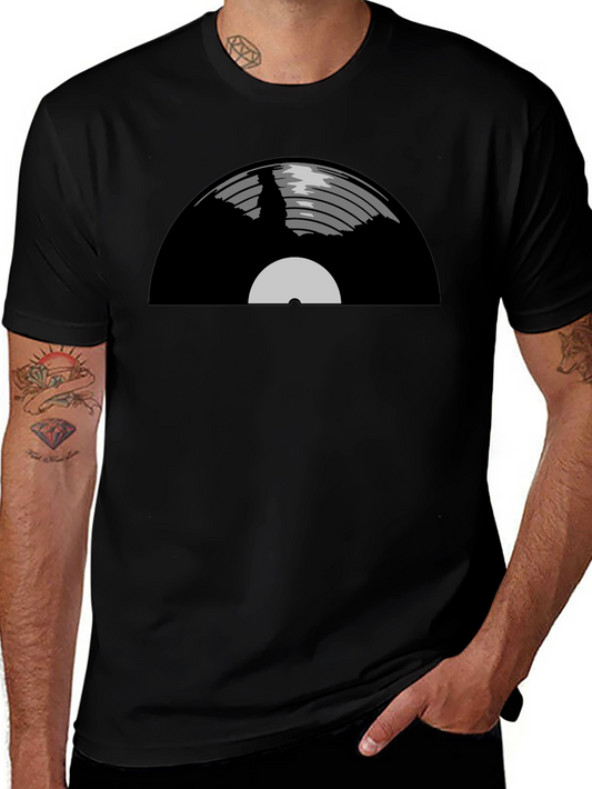 Vinyl Record Graphic T-Shirt - Classic Music Lover Tee
