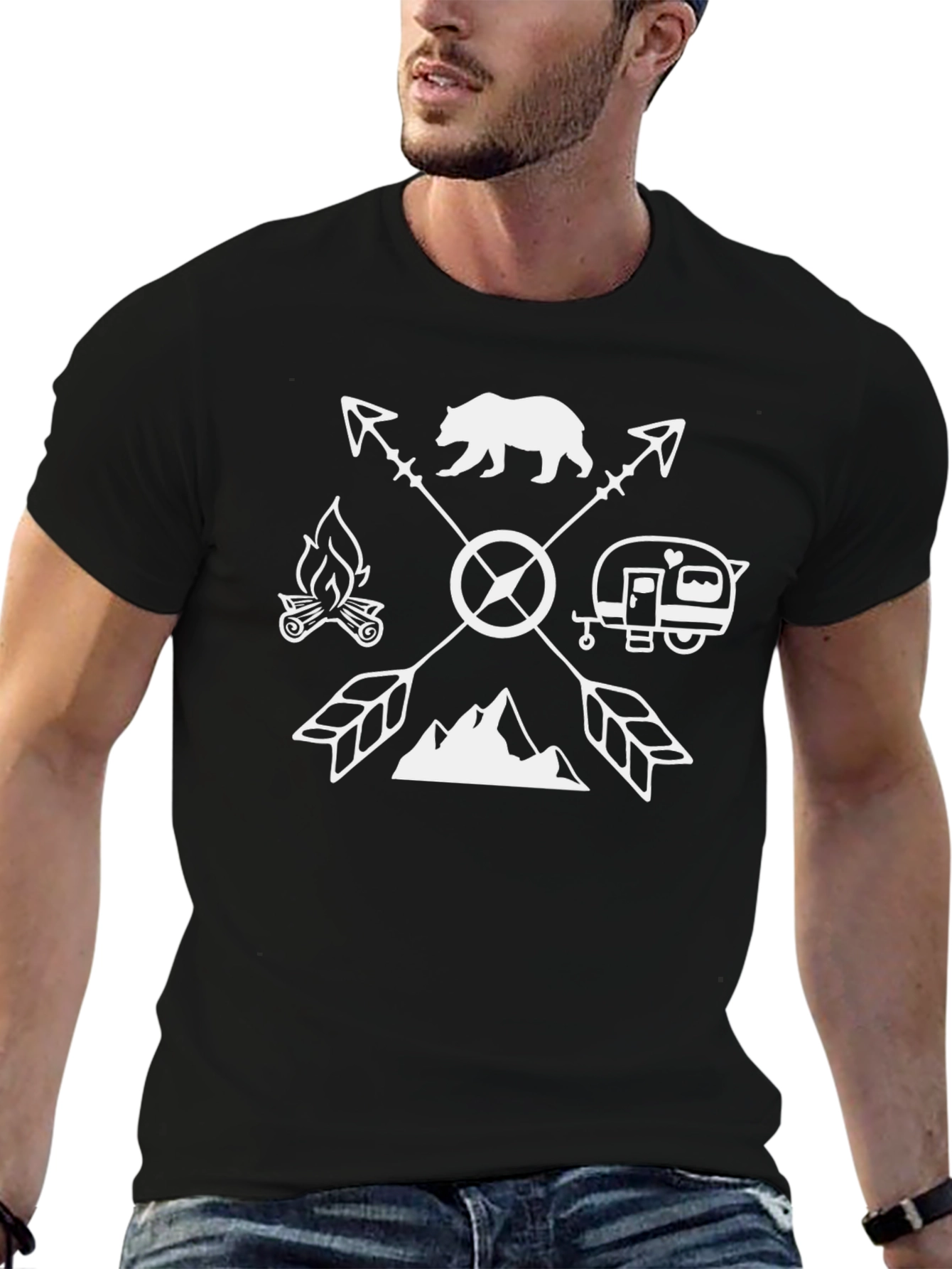 Camping Arrow T-Shirt - Outdoor Adventure Tee