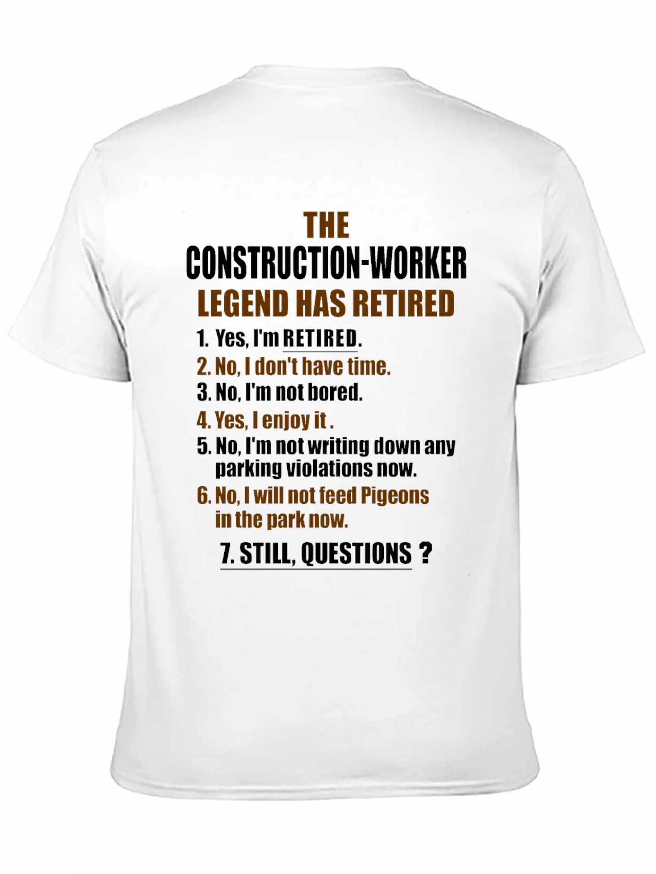 Construction Worker Legend Retired Graphic T-Shirt