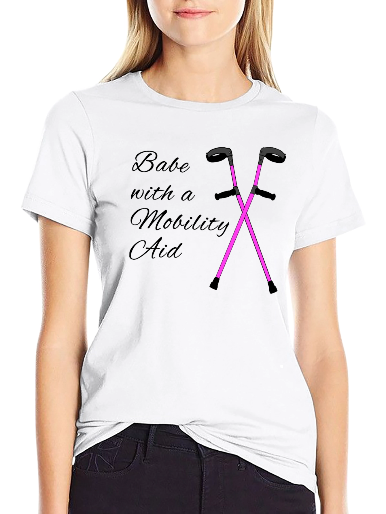 Babe With a Mobility Aid Graphic Tee