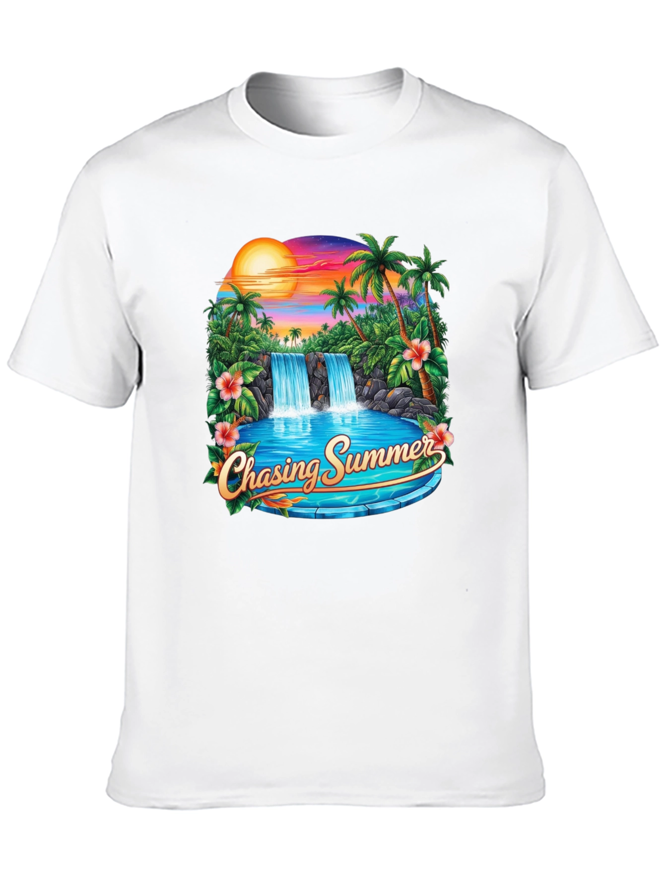 Chasing Summer Graphic T-Shirt - Tropical Paradise Tee
