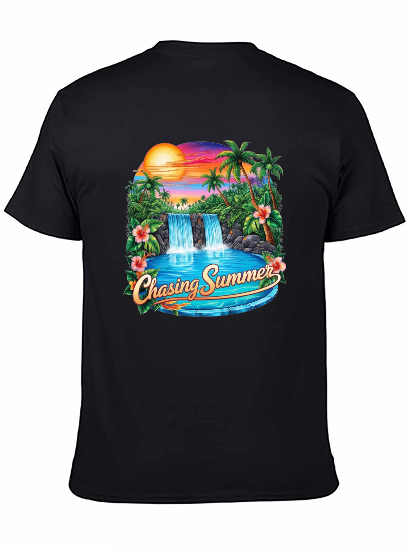Chasing Summer Graphic T-Shirt - Tropical Paradise Tee