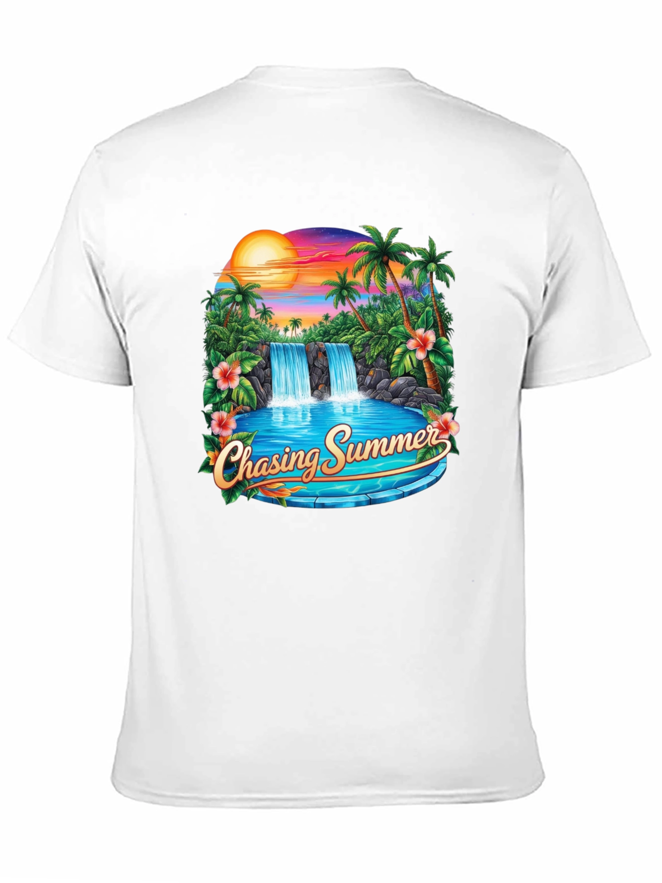 Chasing Summer Graphic T-Shirt - Tropical Paradise Tee