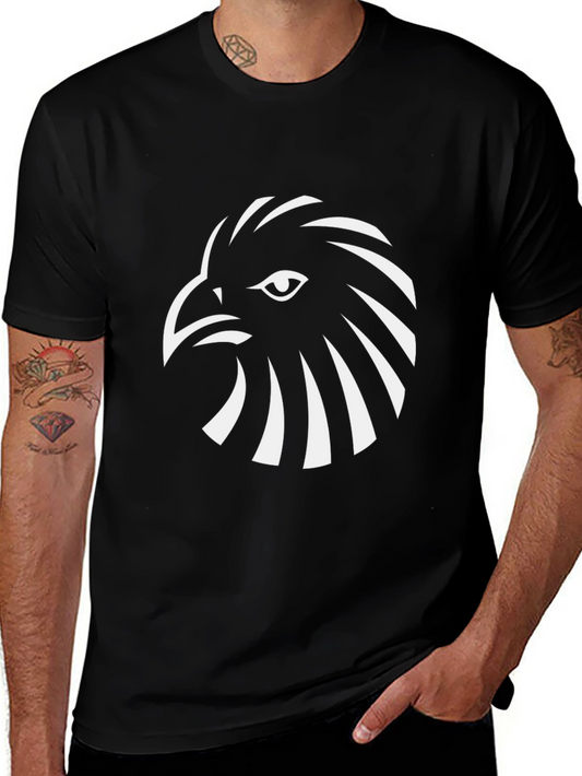 Black T-Shirt with Eagle Graphic