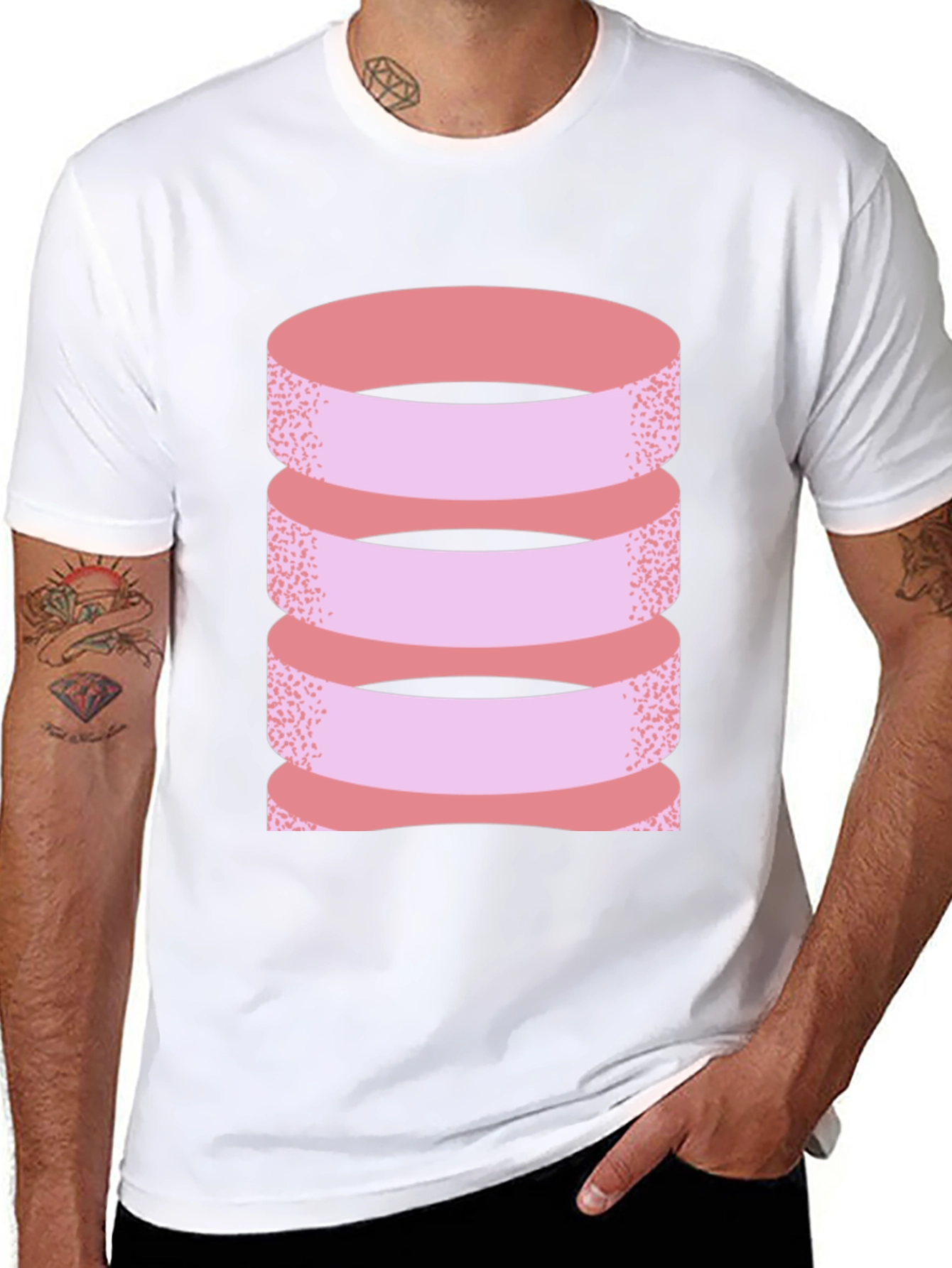 Modern Layered Ribbon T-Shirt