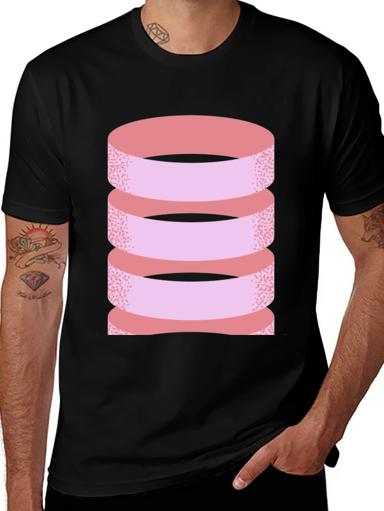 Modern Layered Ribbon T-Shirt