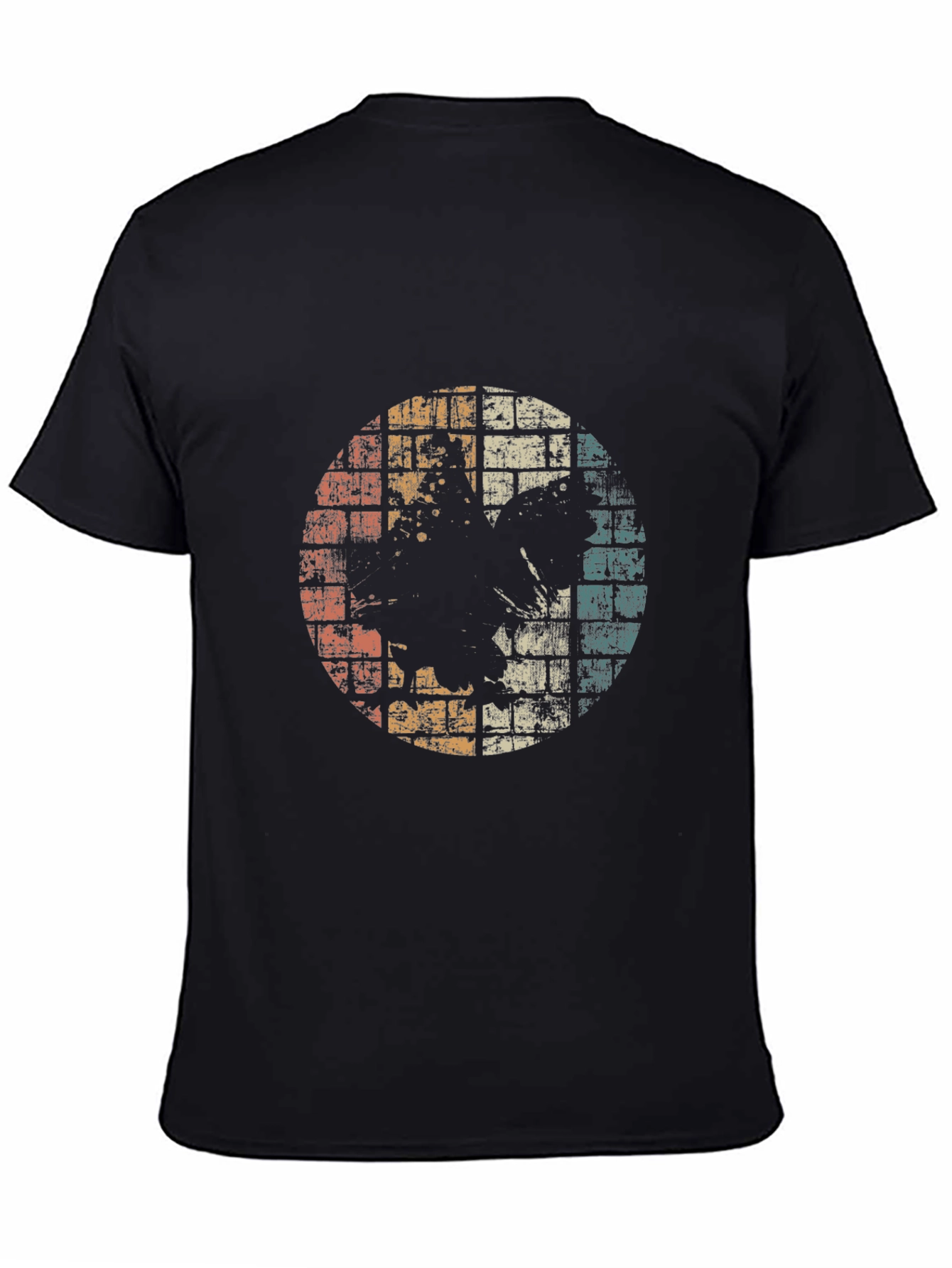 Retro Graphic Tee - Distressed Circle Design