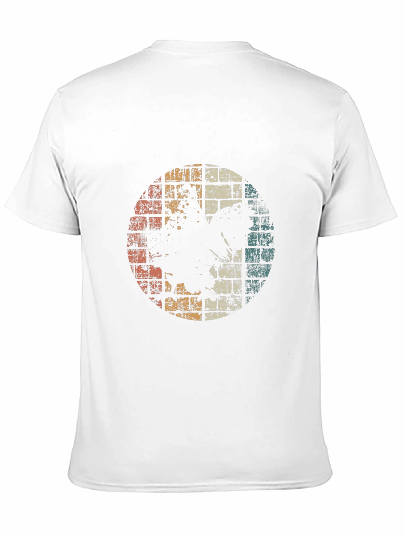 Retro Graphic Tee - Distressed Circle Design