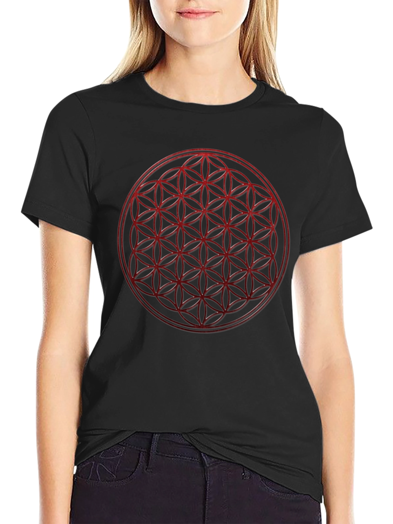Sacred Geometry T-Shirt - Flower of Life Design