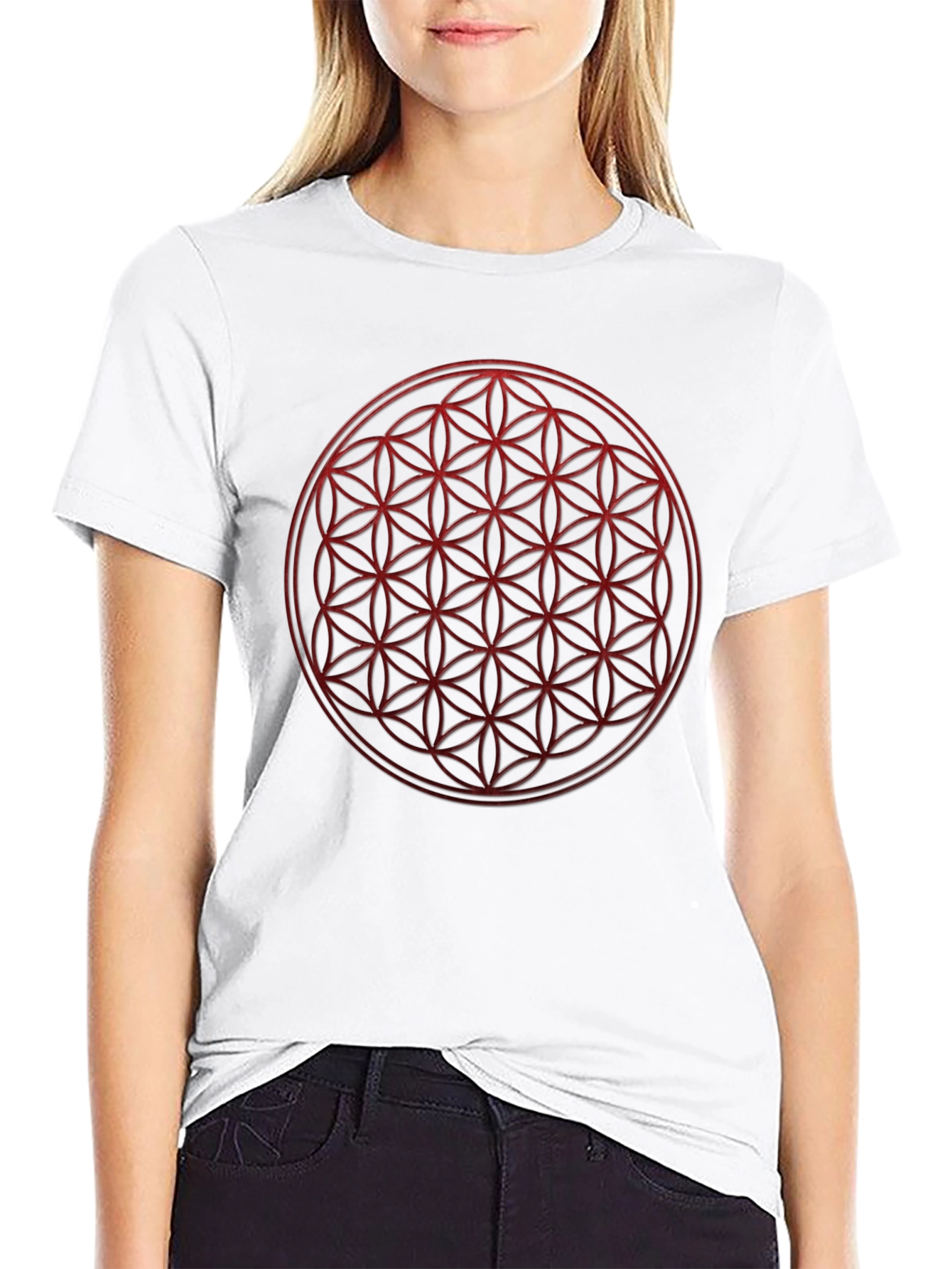 Sacred Geometry T-Shirt - Flower of Life Design