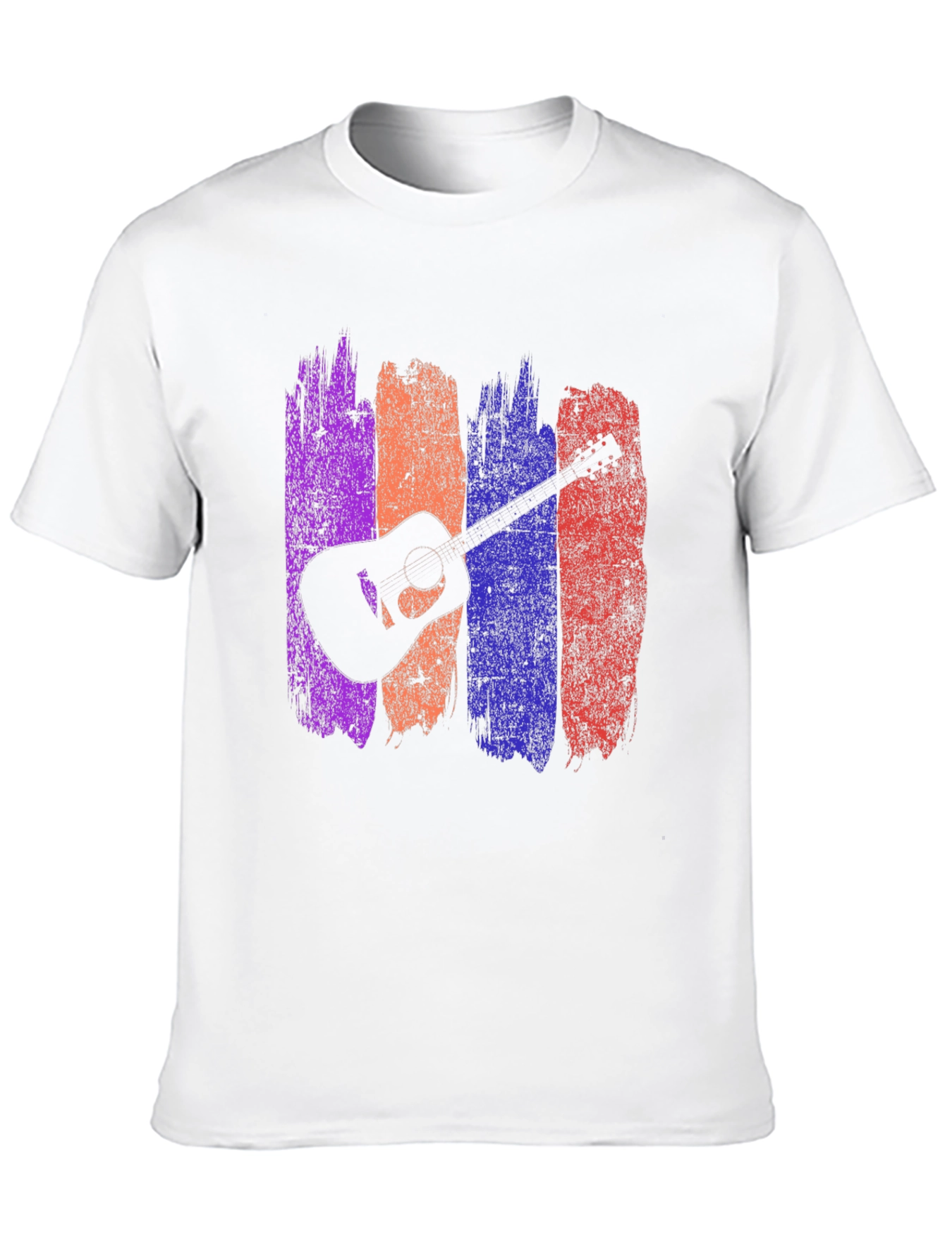 Guitar Silhouette Graphic Tee - Trendy Music Lover Shirt