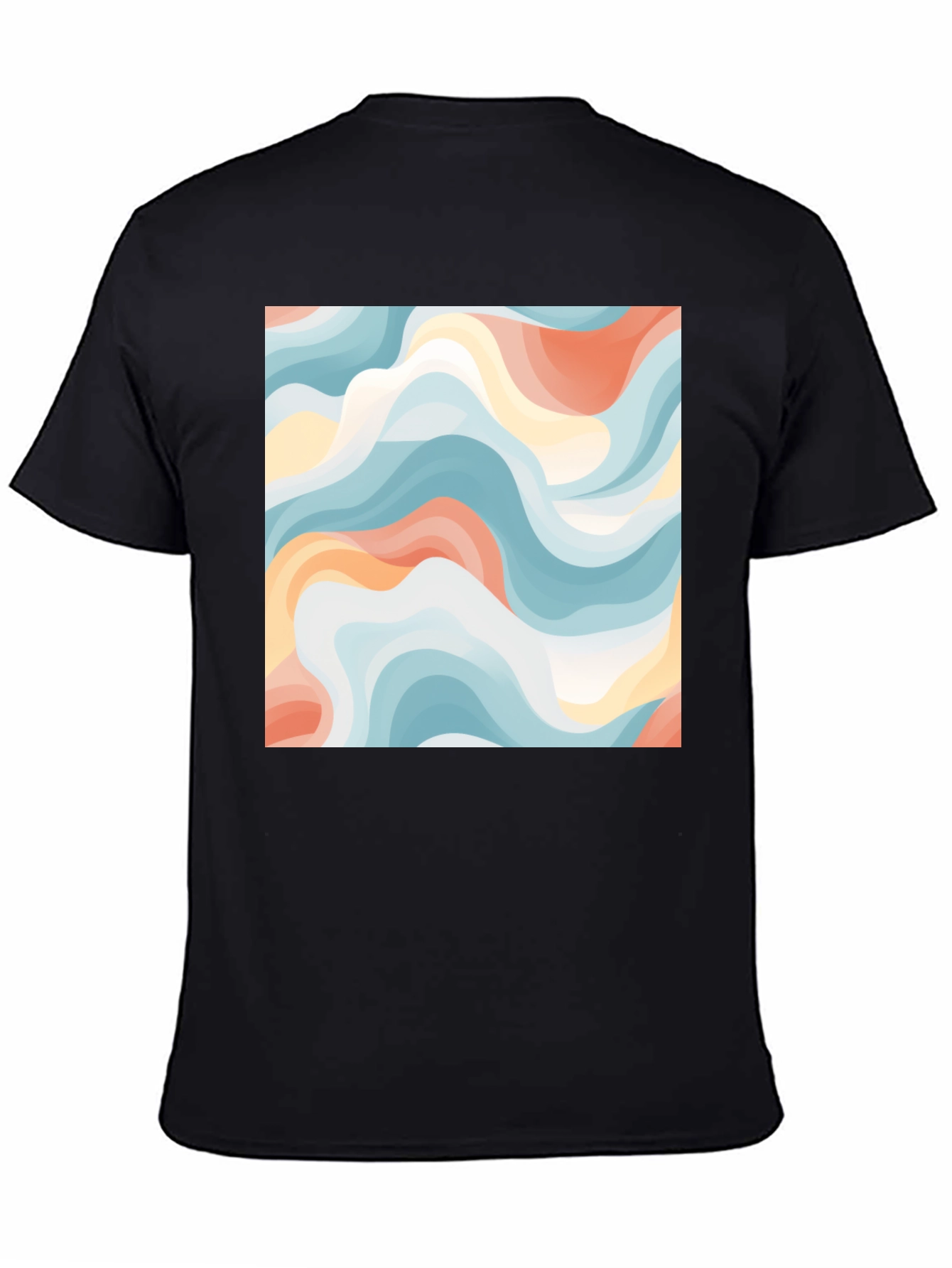 Abstract Wave Print Tee - Modern Art Shirt