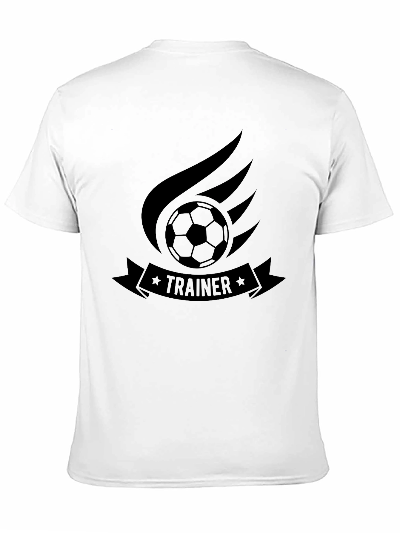 Soccer Trainer Graphic T-Shirt - Black Cotton Tee