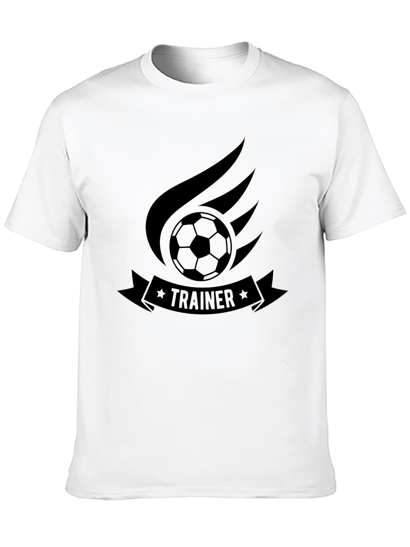 Soccer Trainer Graphic T-Shirt - Black Cotton Tee