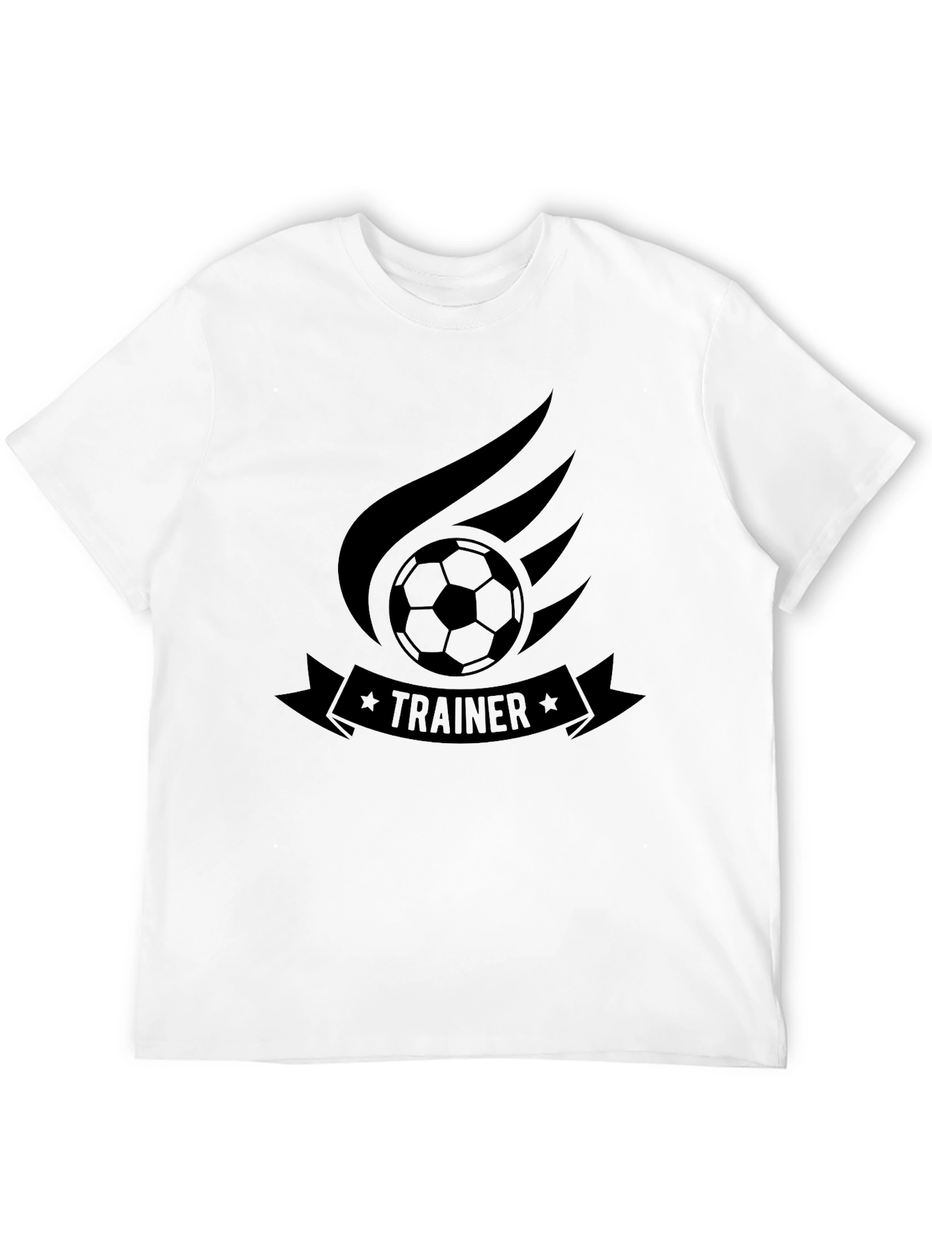Soccer Trainer Graphic T-Shirt - Black Cotton Tee
