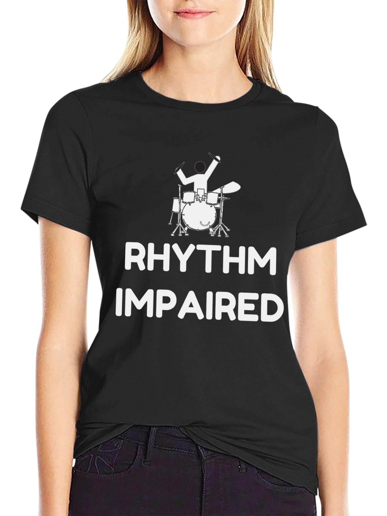 Rhythm Impaired Drummer Graphic Tee