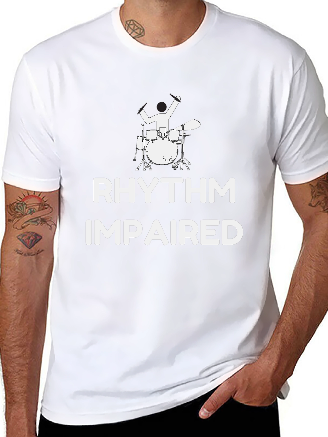 Rhythm Impaired Drummer Graphic Tee