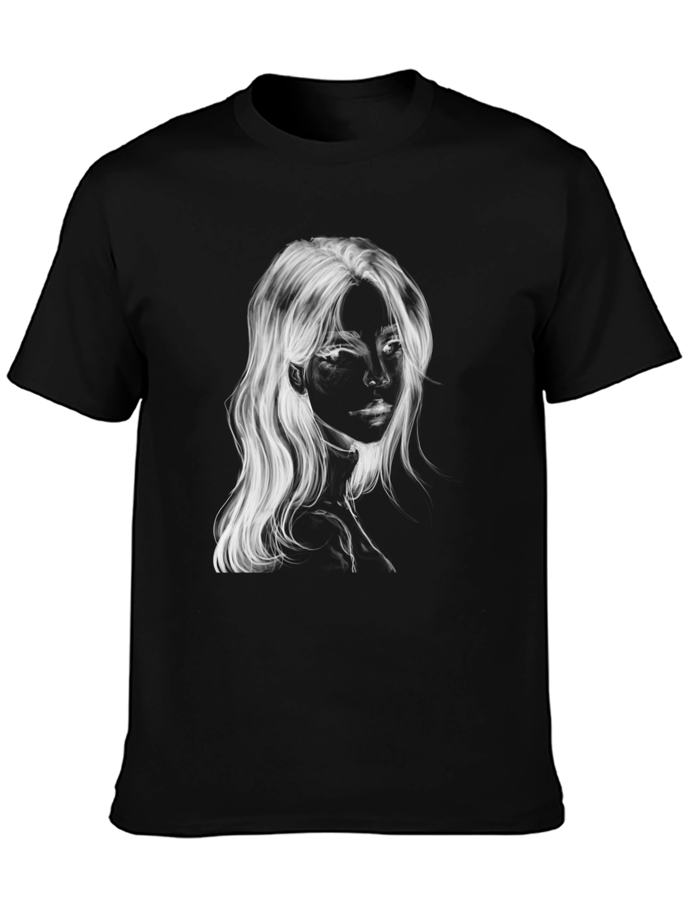 Monochrome Portrait Graphic T-Shirt