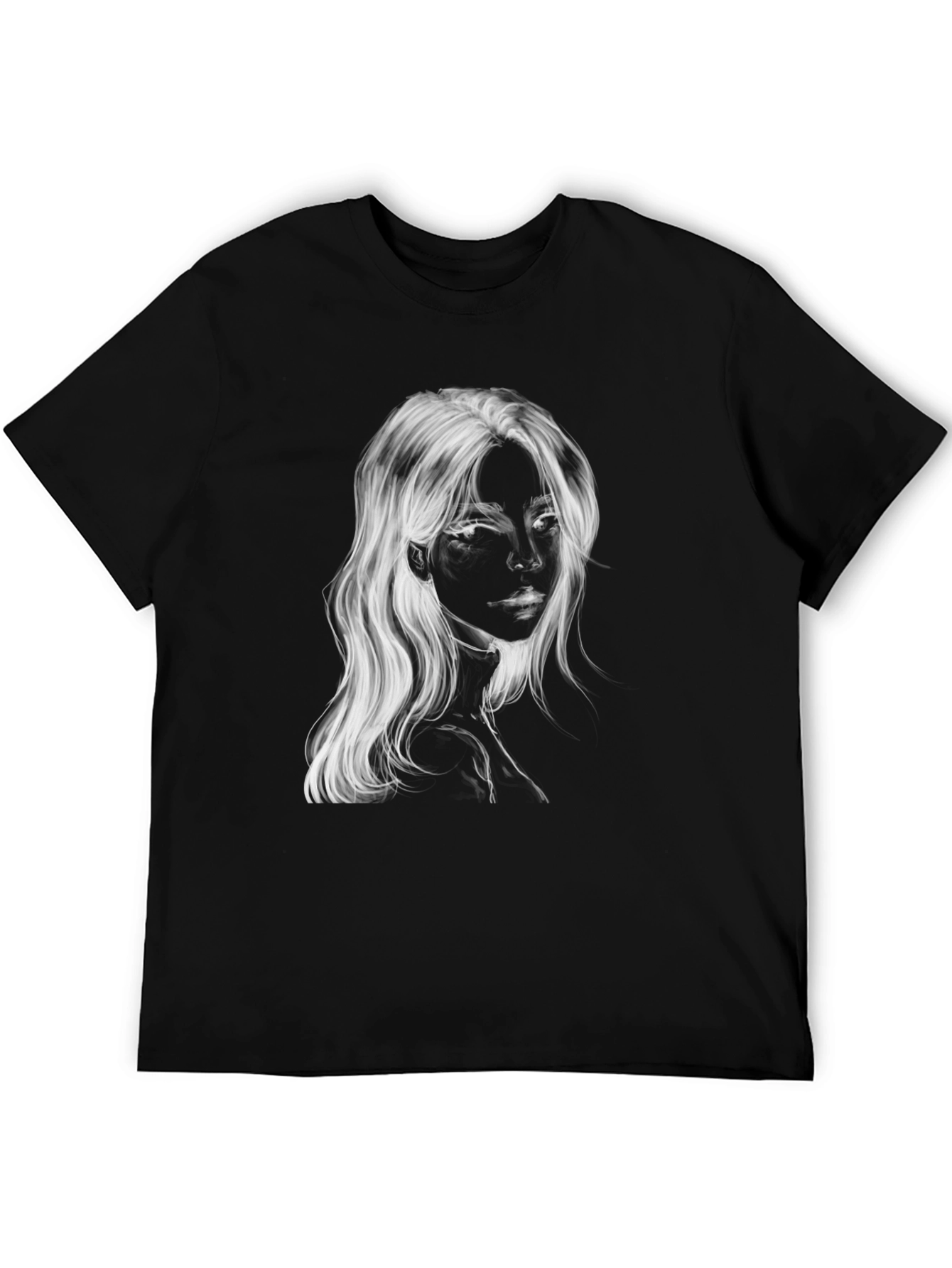 Monochrome Portrait Graphic T-Shirt
