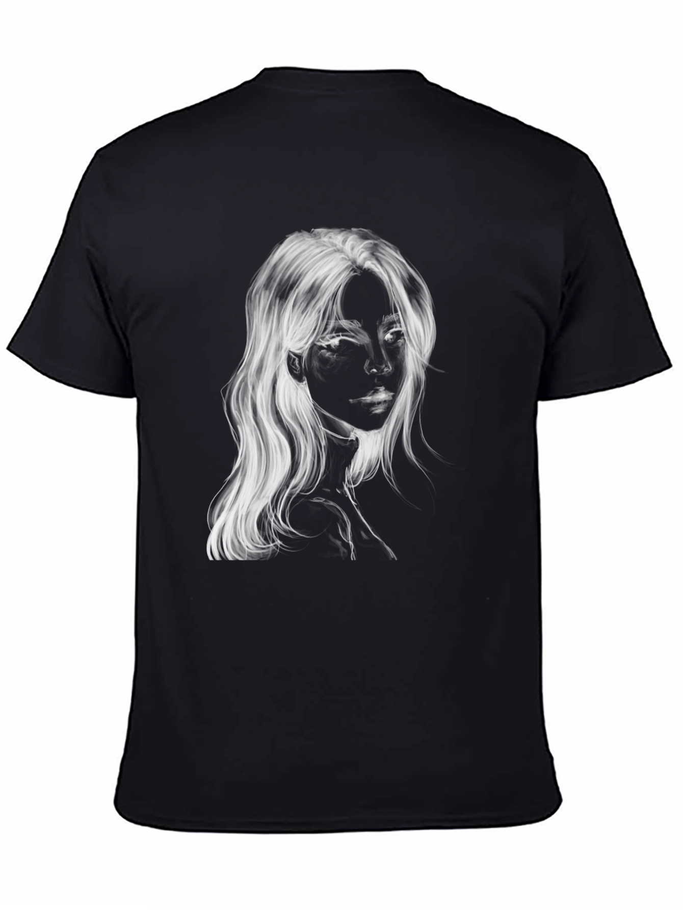 Monochrome Portrait Graphic T-Shirt