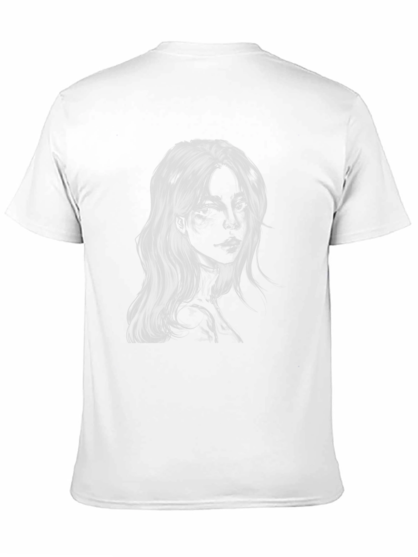 Monochrome Portrait Graphic T-Shirt