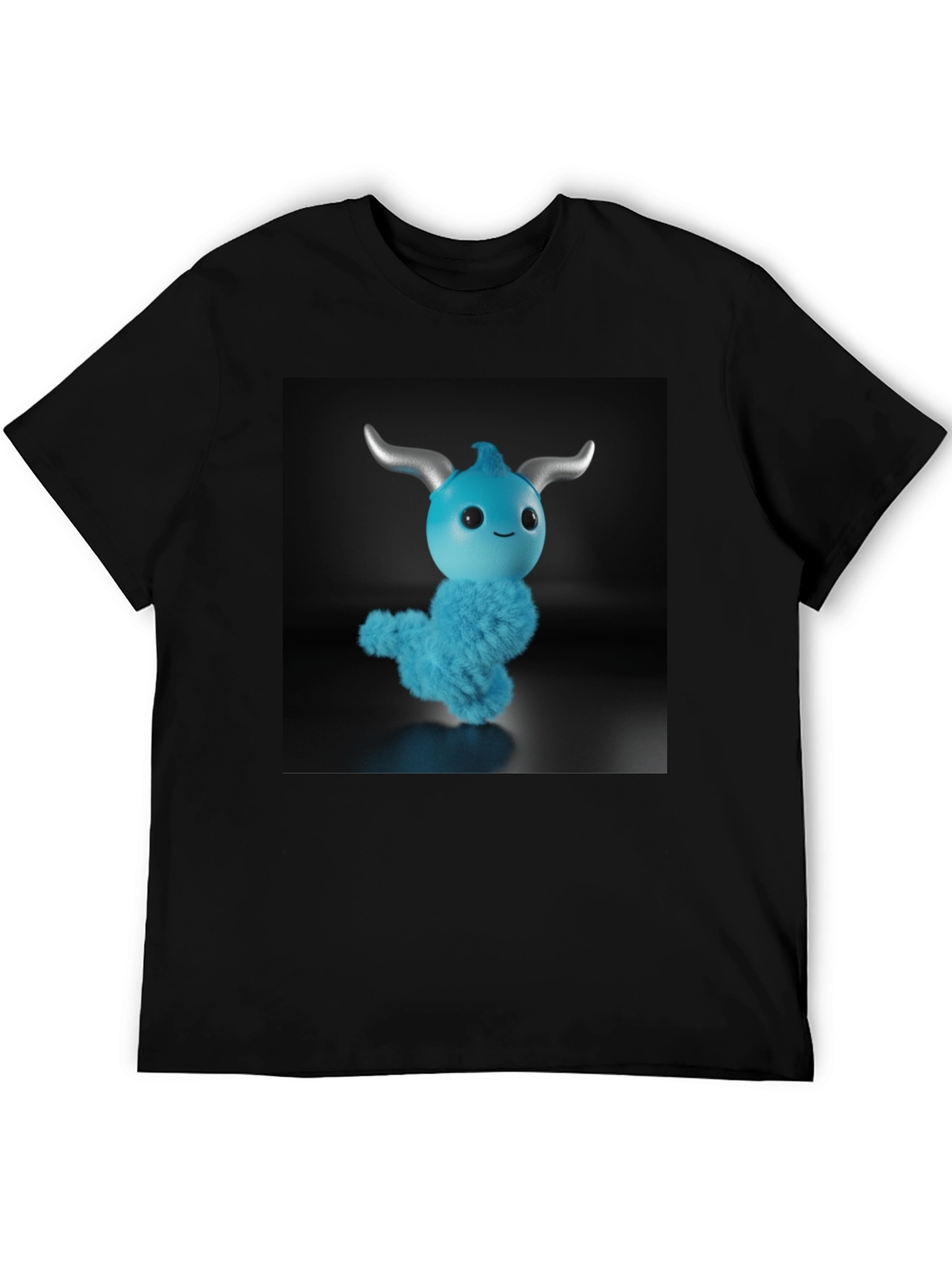 Cute Blue Monster Graphic Tee - Fun Style!