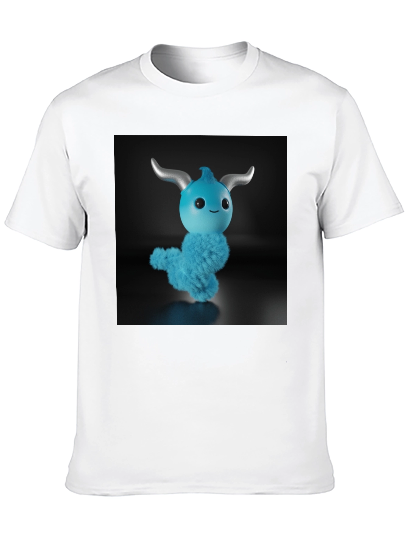 Cute Blue Monster Graphic Tee - Fun Style!