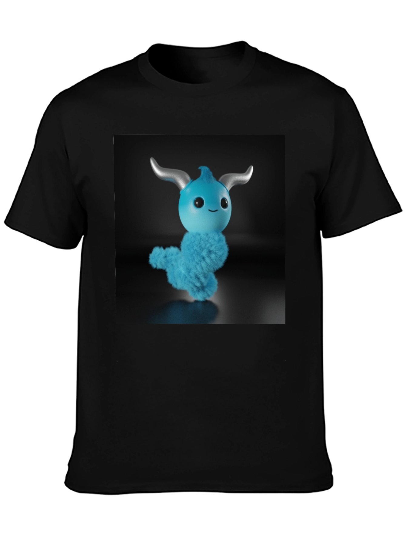 Cute Blue Monster Graphic Tee - Fun Style!