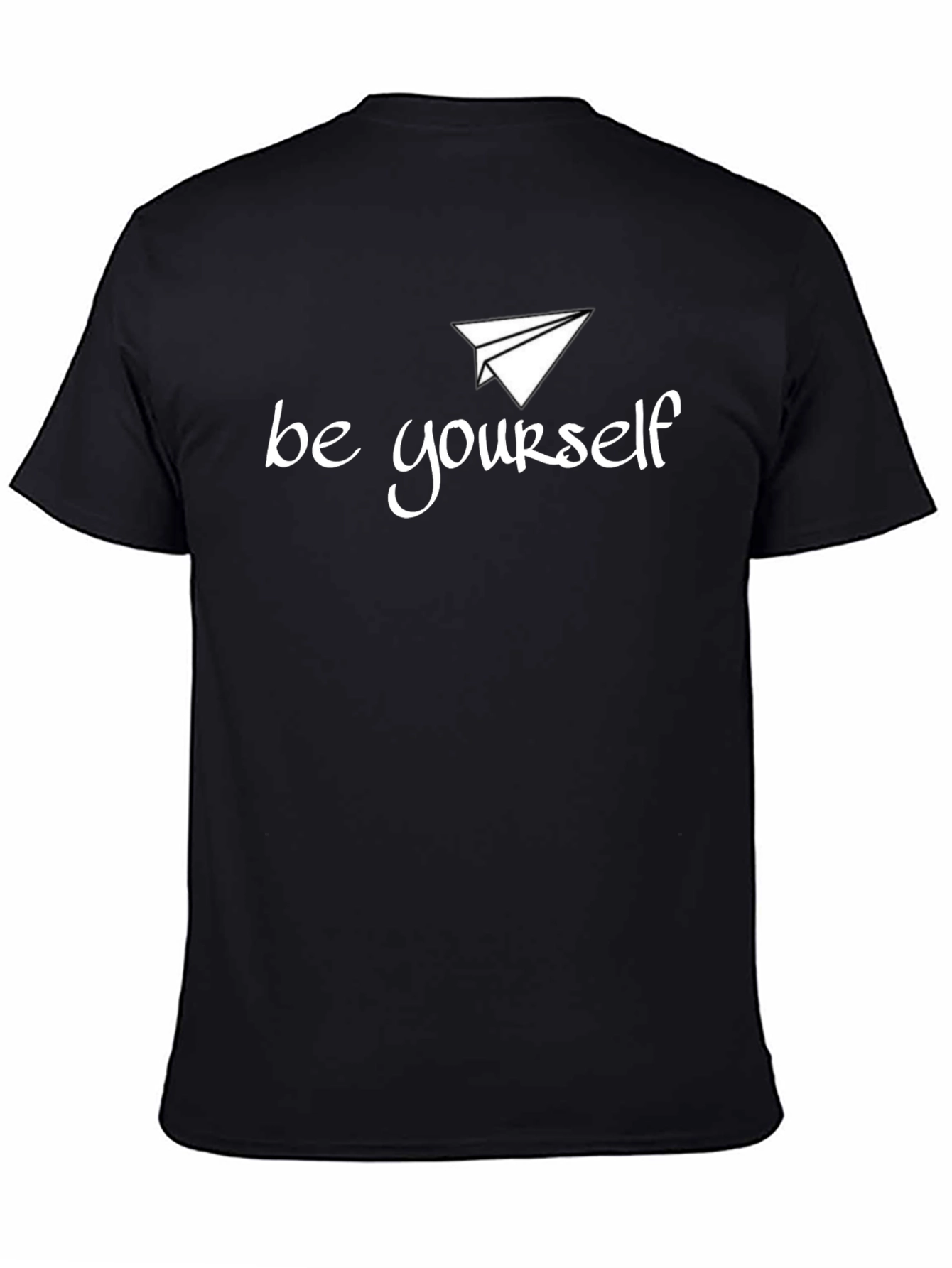 Be Yourself Graphic Tee - Black Crew Neck T-Shirt