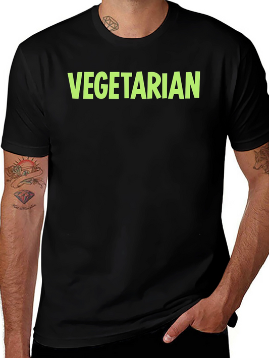 Vegetarian Graphic Tee - Black