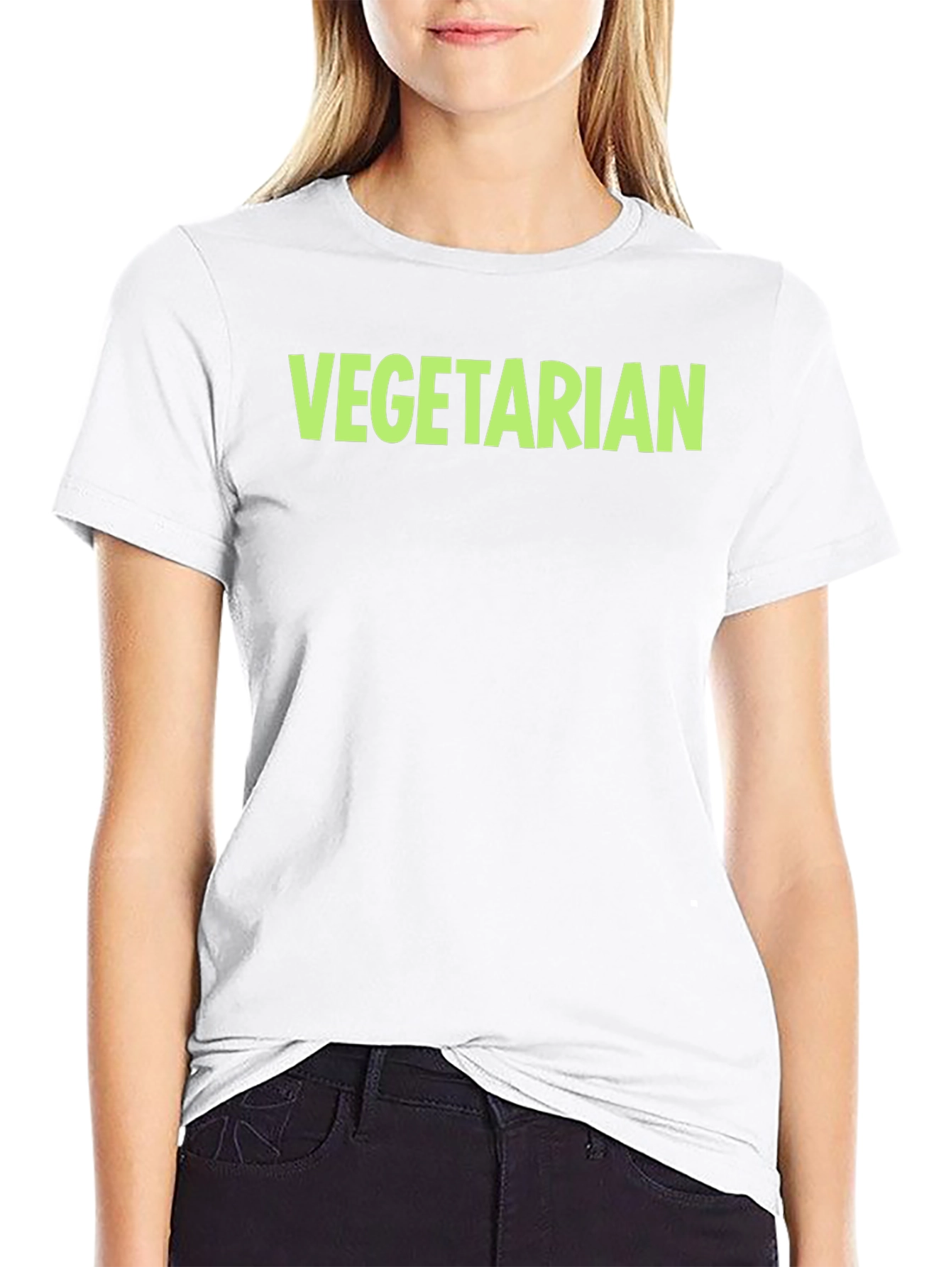 Vegetarian Graphic Tee - Black