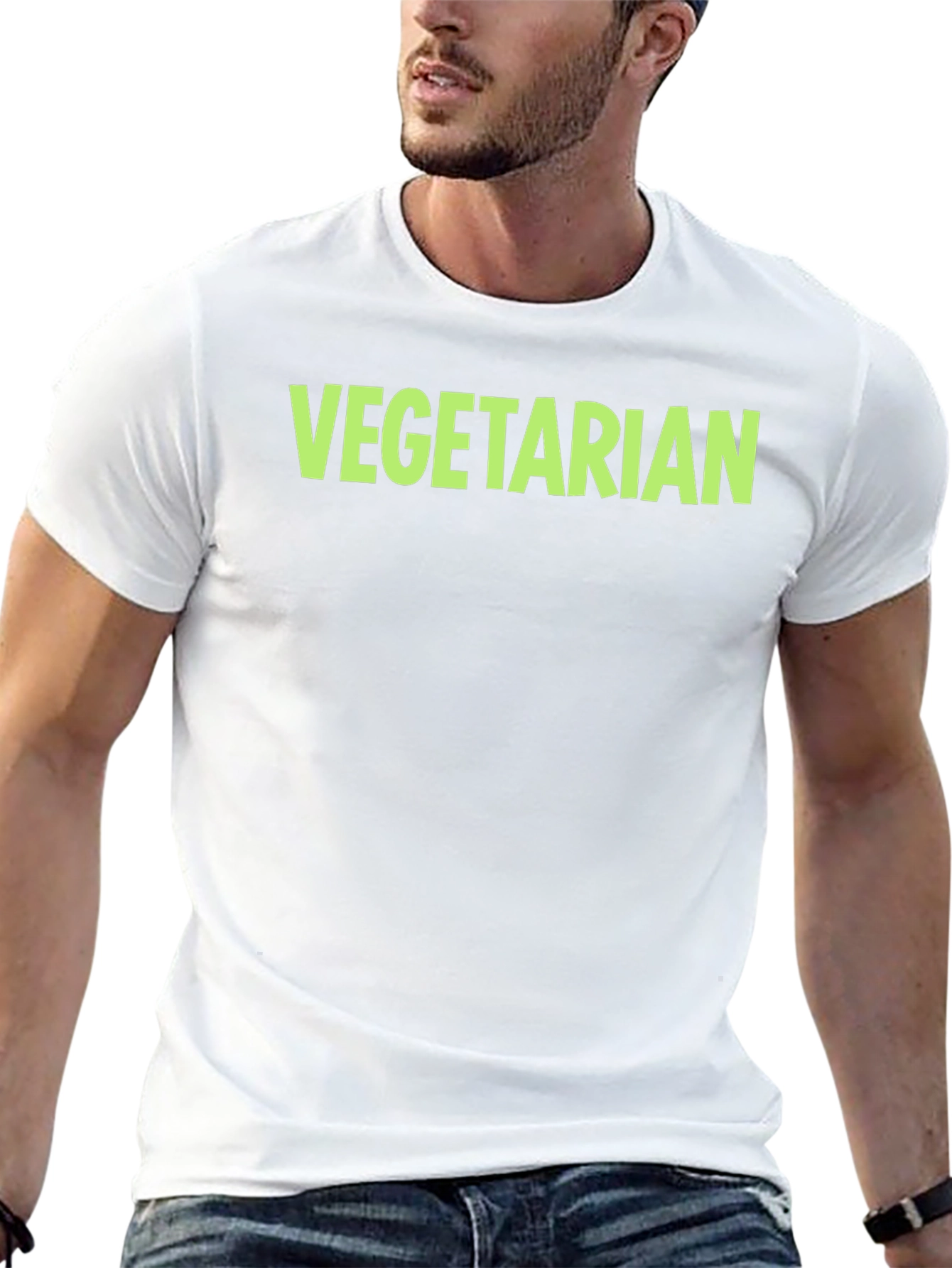 Vegetarian Graphic Tee - Black