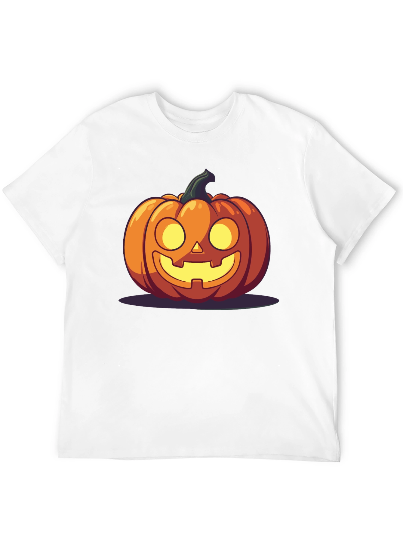 Halloween Pumpkin Graphic Tee - Black