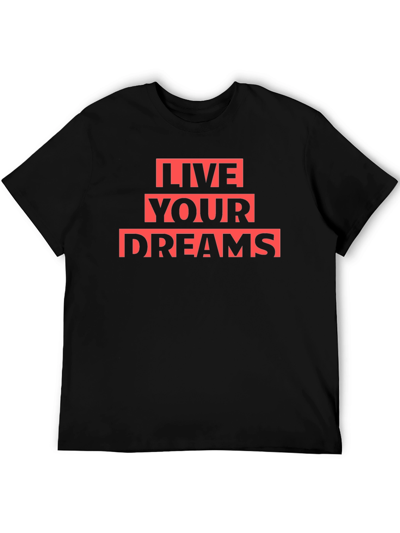 Live Your Dreams Black Graphic Tee