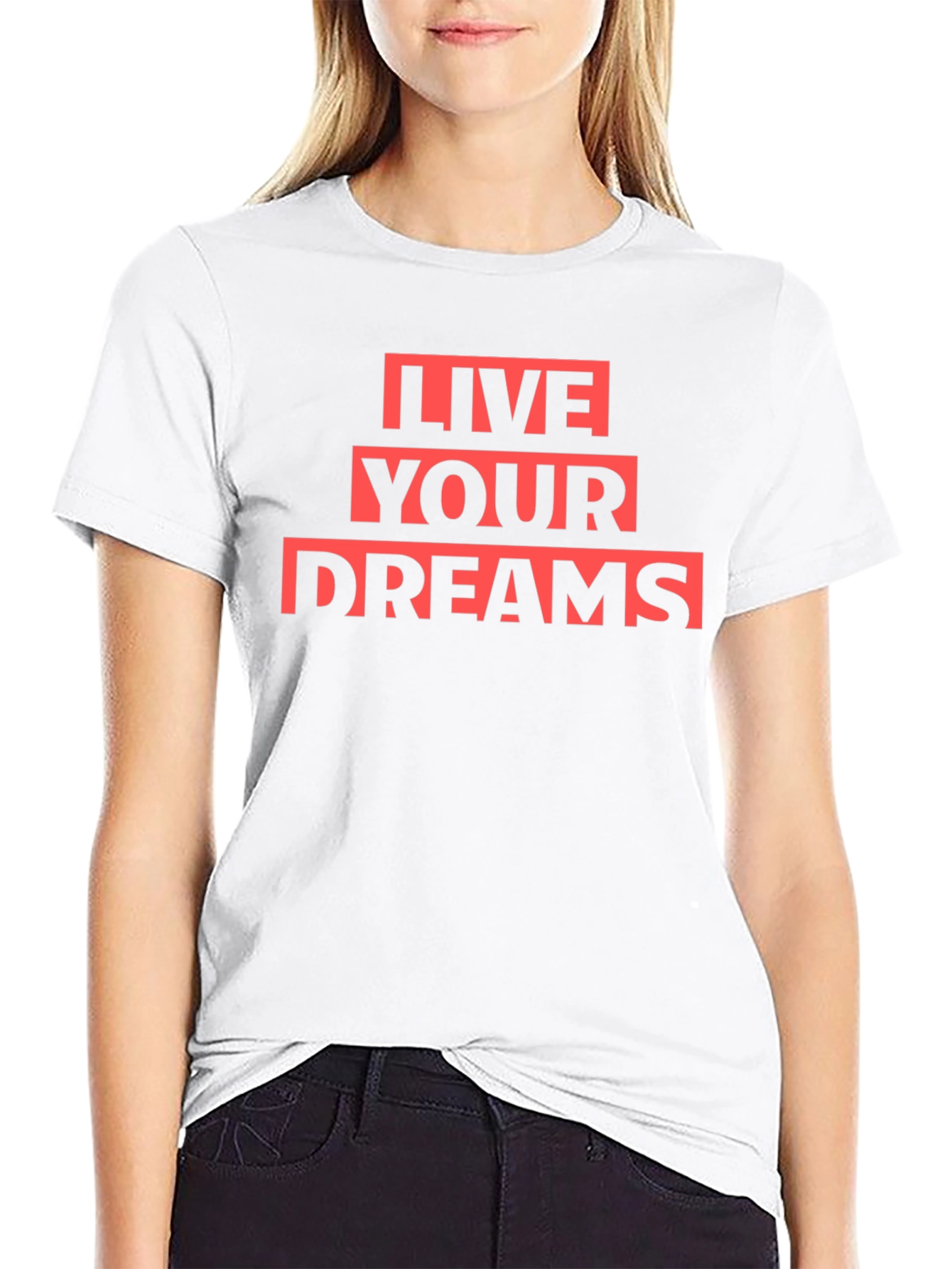 Live Your Dreams Black Graphic Tee