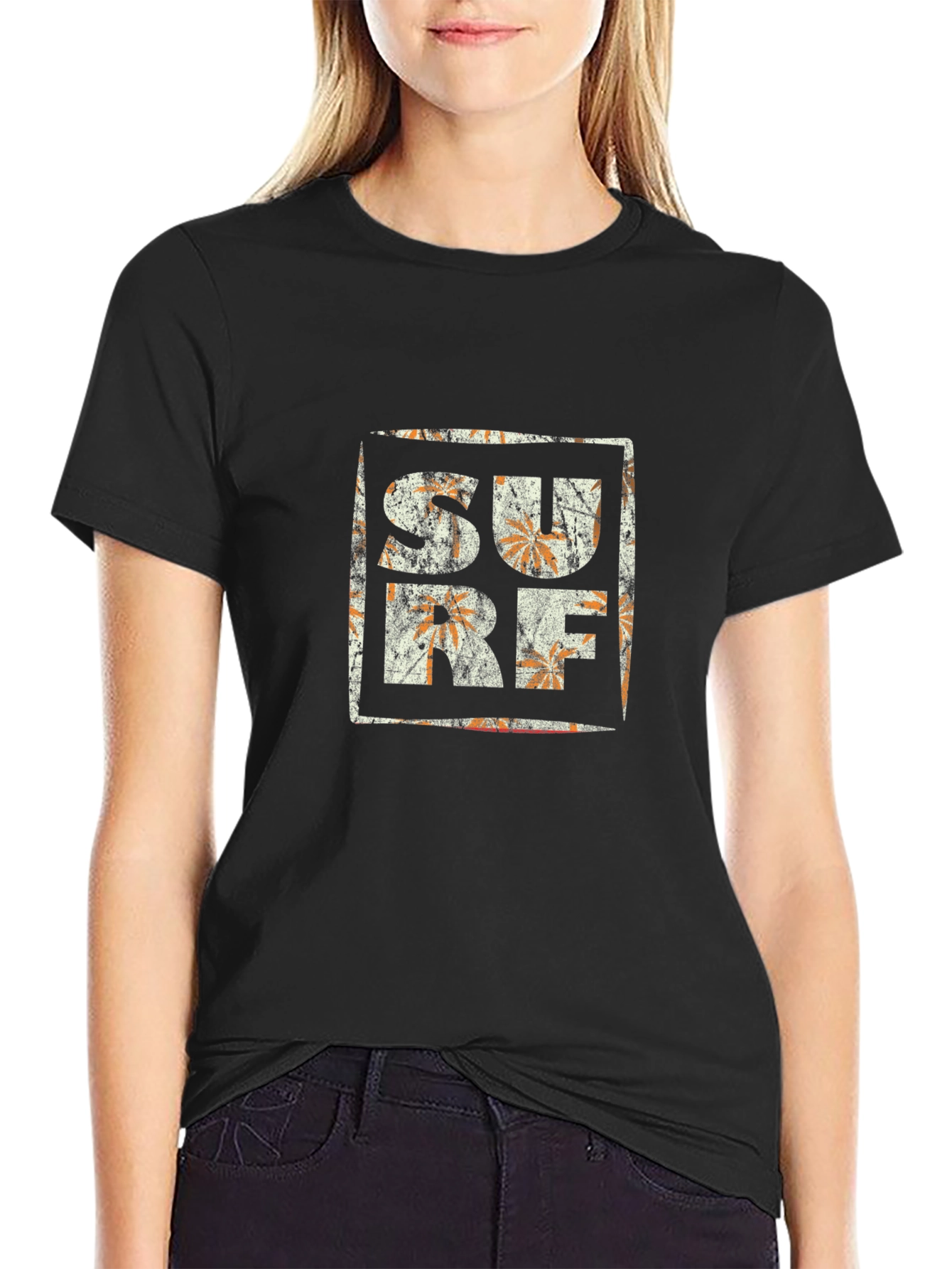 Surf Graphic Black T-Shirt