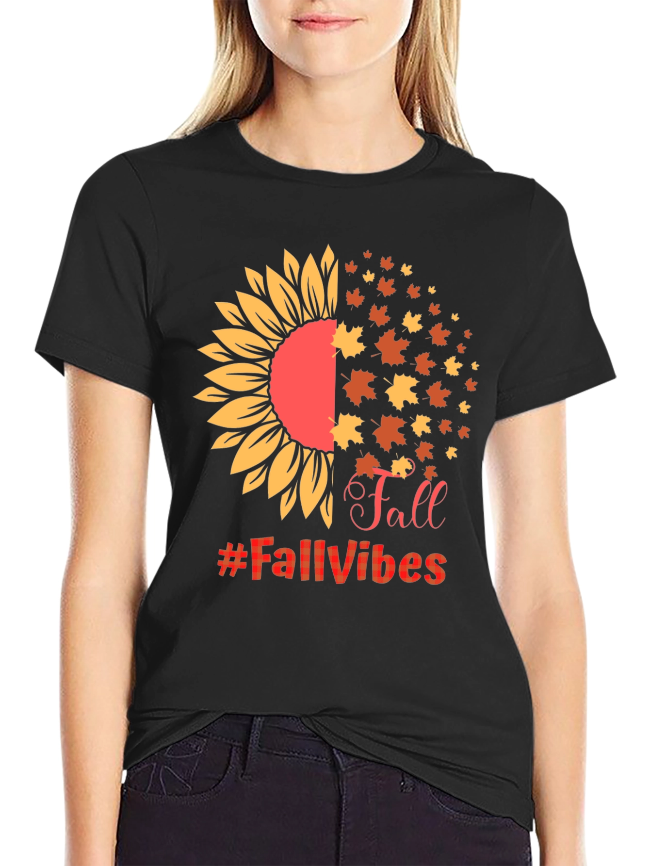 Fall Vibes Sunflower Graphic Tee