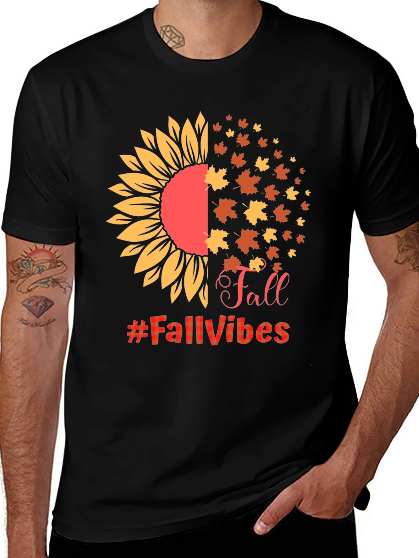 Fall Vibes Sunflower Graphic Tee