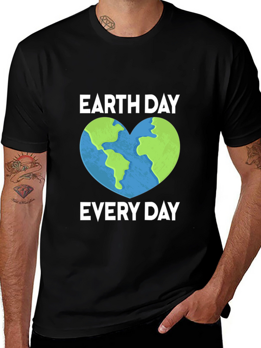 Earth Day Every Day T-Shirt Heart Graphic
